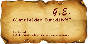 Glattfelder Euridiké névjegykártya